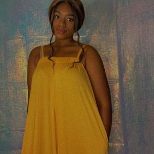 Yellow Ribbon Tied Jumpsuit